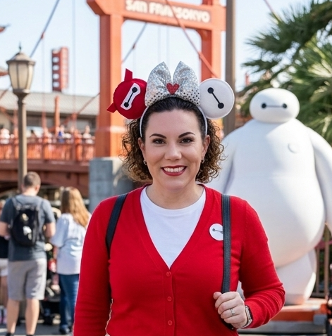 Detail of Big Hero 6 Baymax themed ears for theme parks