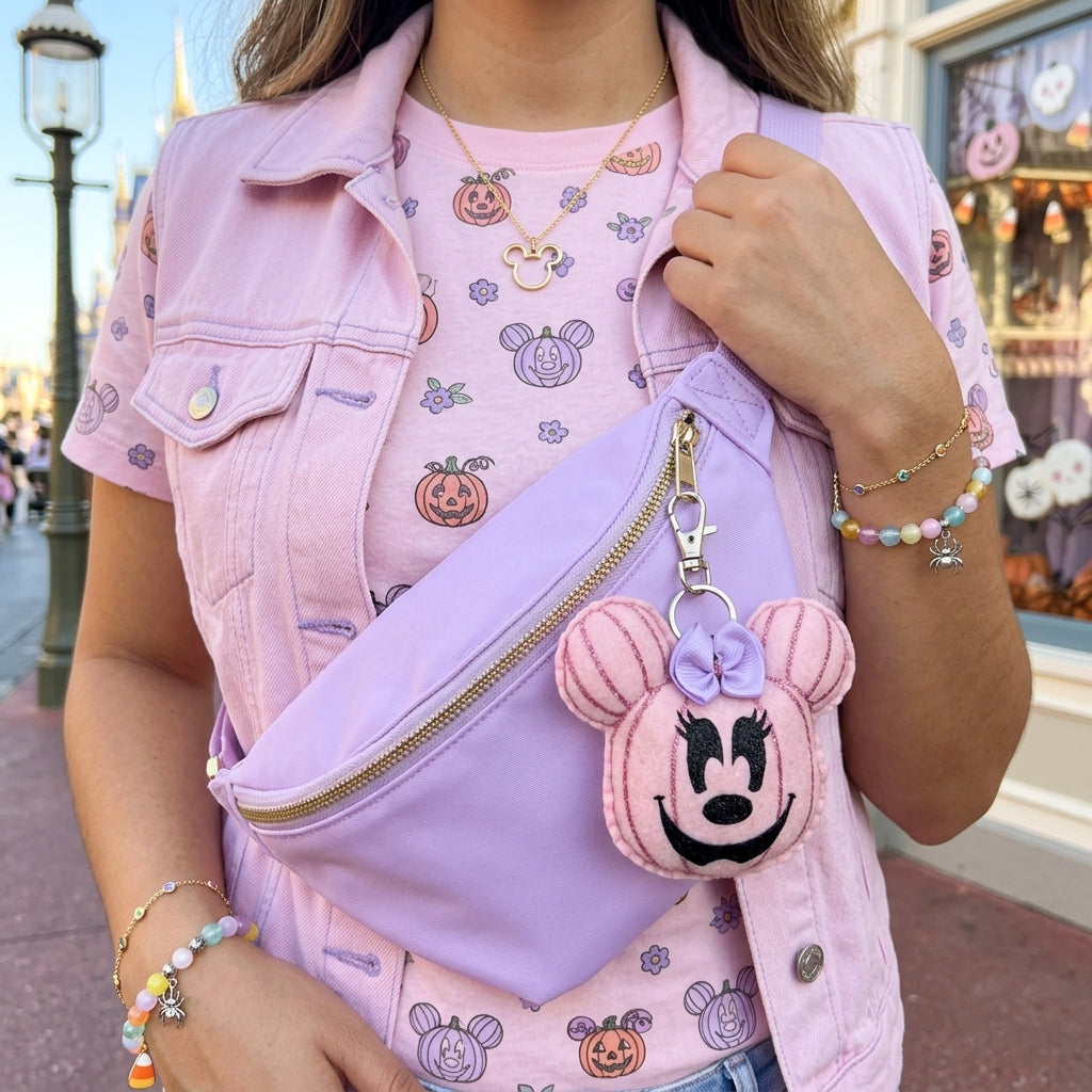 Pink Pumpkin Keychain