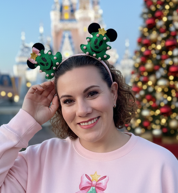 Detail of Christmas Tree themed ears
