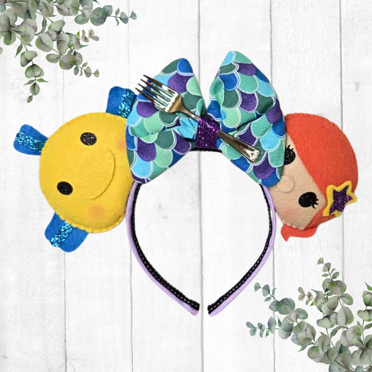 Handmade Sea Princess magic ears inspired by Ariel - Janine Magic Creations