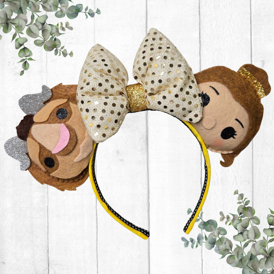 Handmade Golden Princess magic ears inspired by Belle - Janine Magic Creations