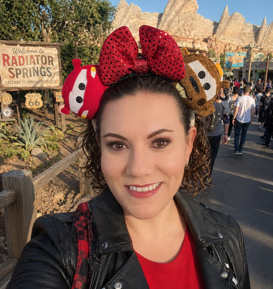 Detail of Cars movie themed ears for theme parks