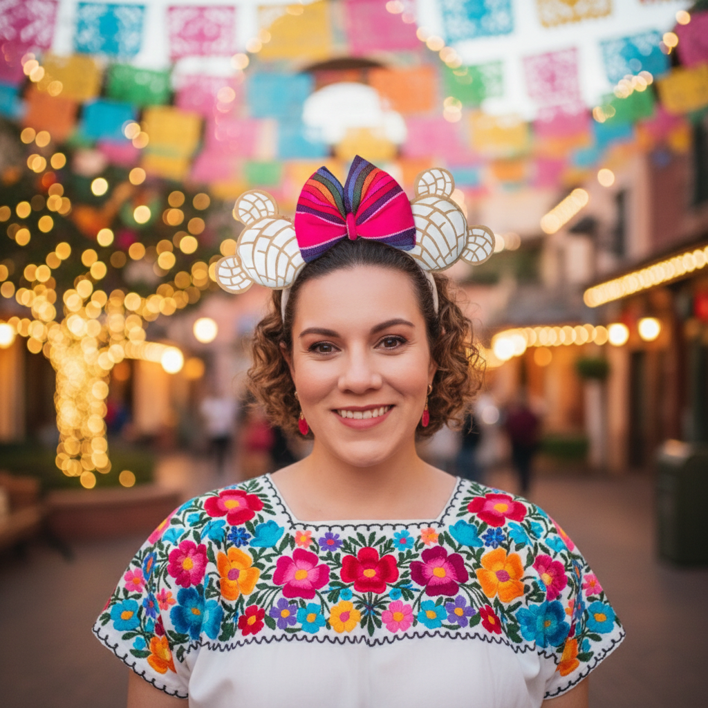Detail of Concha pan dulce themed ears