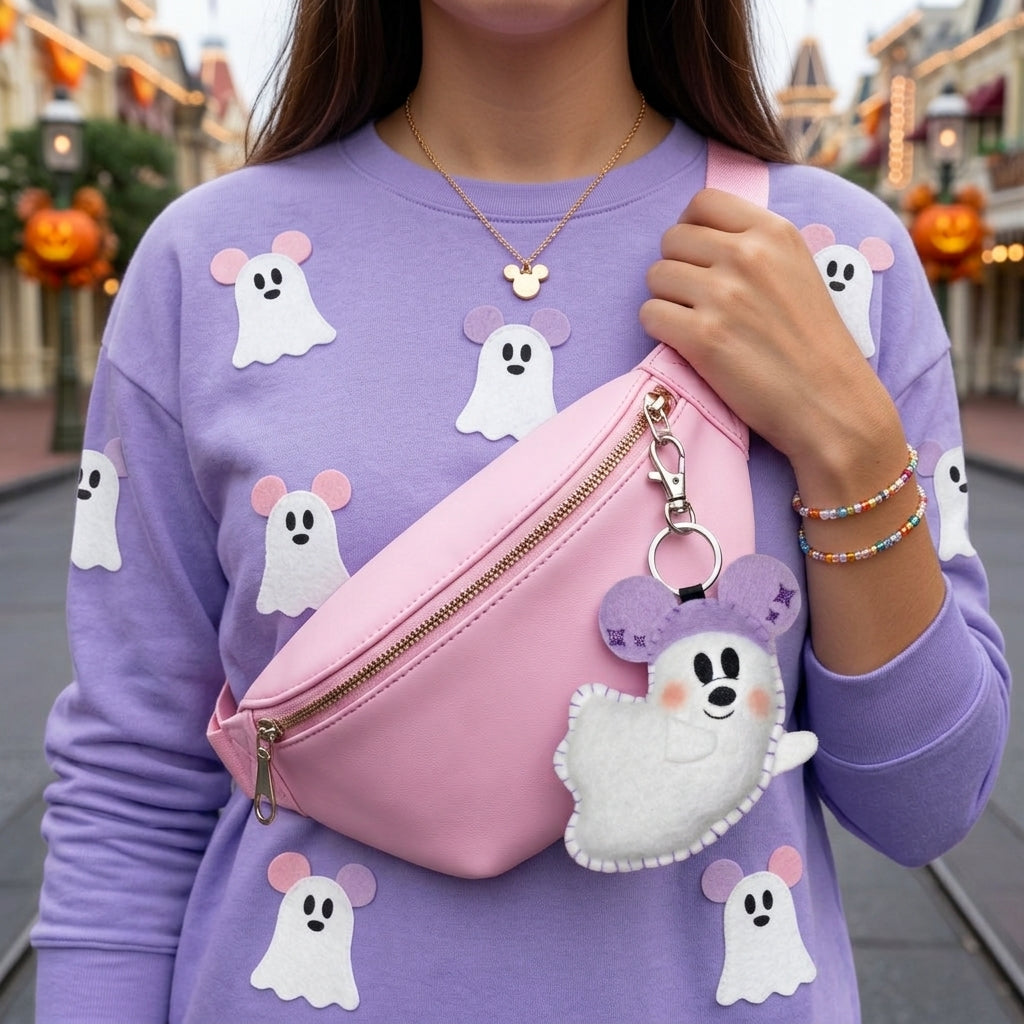 Lavender Ghost Keychain