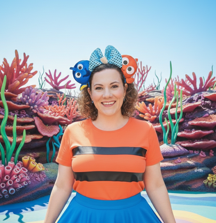 Detail of Finding Nemo themed ears for theme parks