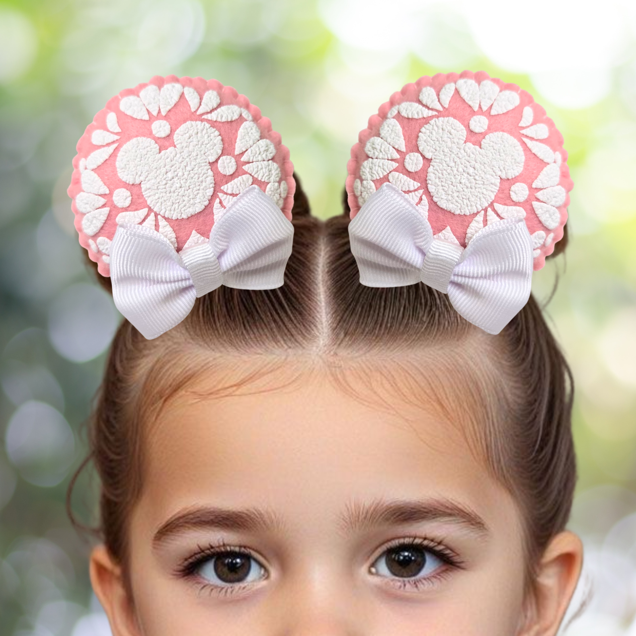 Pink Talavera Clip-on Ears