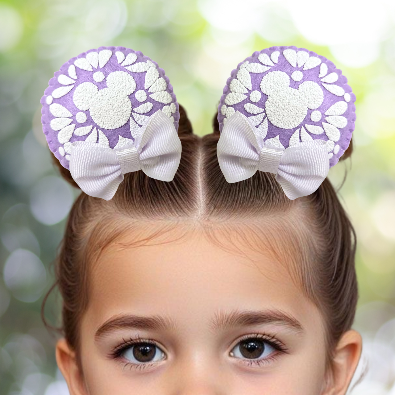 Purple Talavera Clip-on Ears