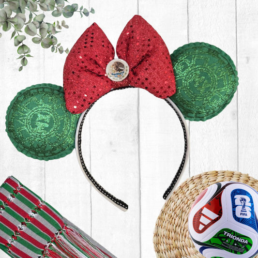 Handmade Mexican Soccer Team magic ears inspired by El Tri - Janine Magic Creations